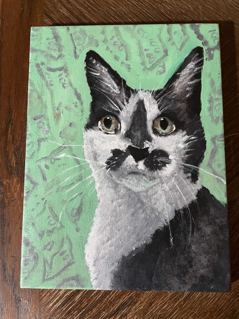 kitty bean painting